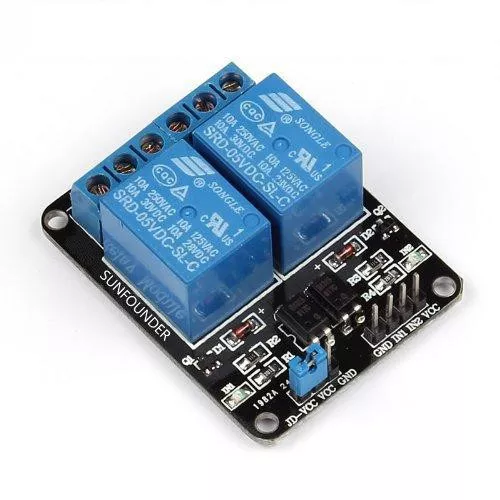 2pcs 5V 2--Channel Relay Module for Arduino PIC ARM DSP AVR Electronic