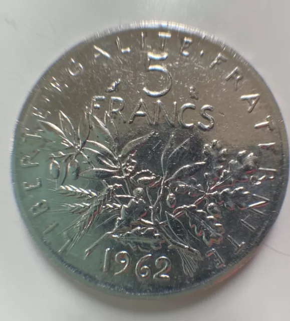 5 Francs, SEMEUSE, Argent, 1962, F.340/6, FDC, 35 €