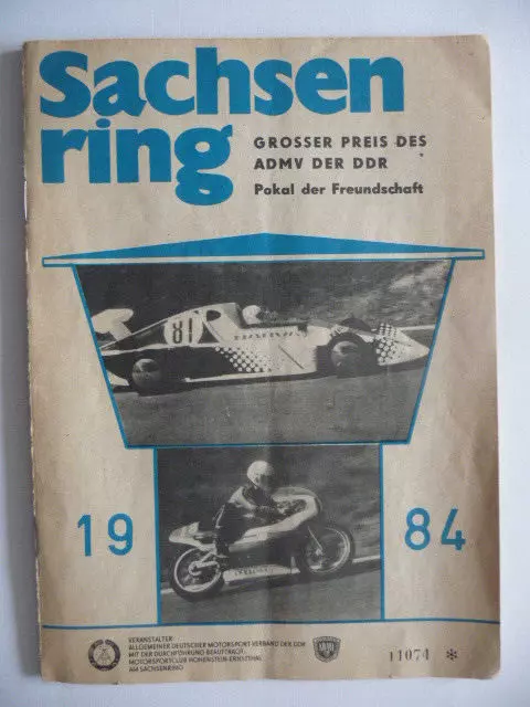Rennprogramm Sachsenring, Hohenstein-Ernstthal 6./7. Und 7./8. Juli 1984, ADMV,