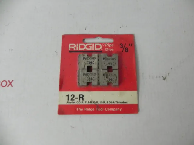 NEW RIDGID pipe dies 3/8" for 12R, 00-R, 111-R Sealed