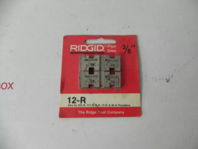 NEW RIDGID pipe dies 3/8" for 12R, 00-R, 111-R Sealed