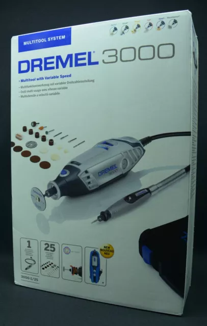 Dremel 3000 Outil 130W Set 1 Embout 25 Pièces Accessoires Neuf