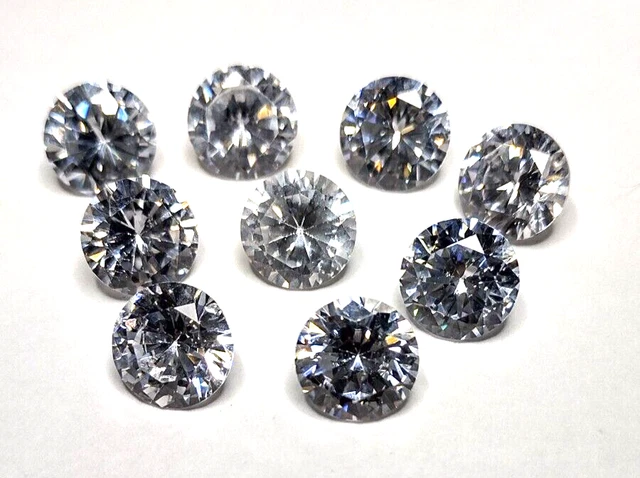 30.85ct Loose Round CZ's all at 8mm Diameter