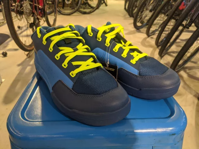 Mavic Deemax Elite Flat, Blue Unisex Cycling Shoes, Size 8
