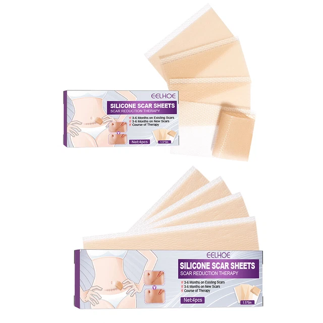 4 pz fogli cicatrici in silicone strisce gel patch cicatrici riutilizzabili rimuove il trauma -