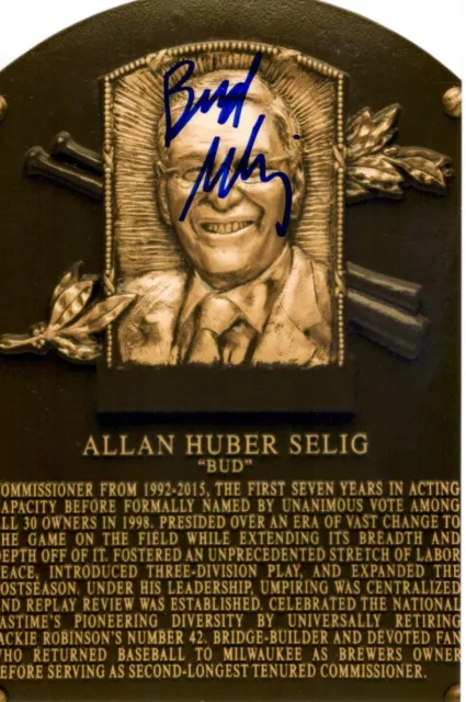 Bud Alan Selig MLB Commissioner Hand Signed 4x6 Photo TC46-405