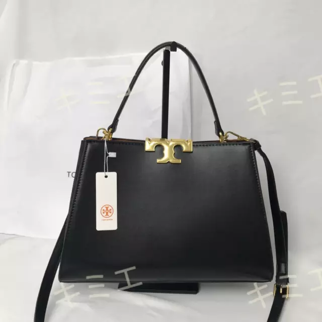 Tory Burch Eleanor Satchel Handbag Shoulder Bag Black Outlet