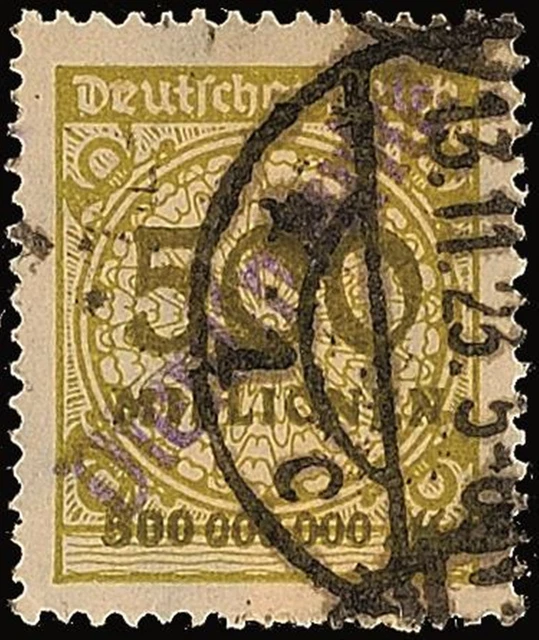 9854) Kontrollaufdrucke Rostock 35I gestempelt sign. Infla/Peschl BPP Mi. 150,-