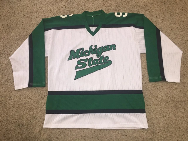 Michigan State Spartans Aaron Sportswear Vintage 80s 90s Hockey Jersey Men's XL