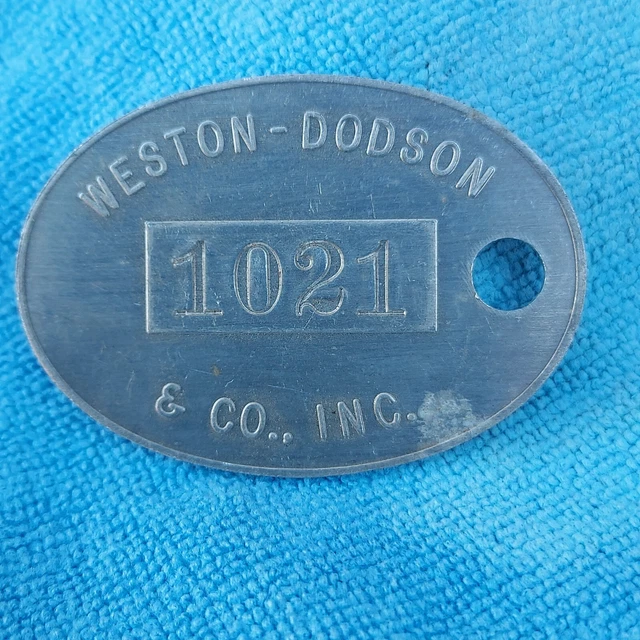 1930's Weston-Dodson Coal Co. Employee Check Mining Badge ID Tag Token FOB