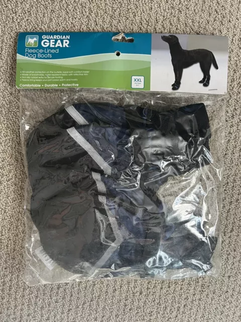 Guardian Gear All Weather Fleece Lined Dog Boots/Booties XXL Blue, Dog Shoes