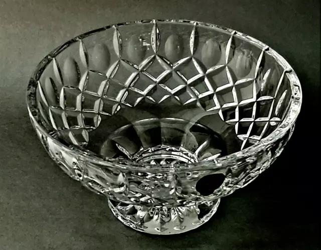 Waterford Crystal Merrilee Whimsical Wedge & Thumbprint Cut Footed Bowl 2