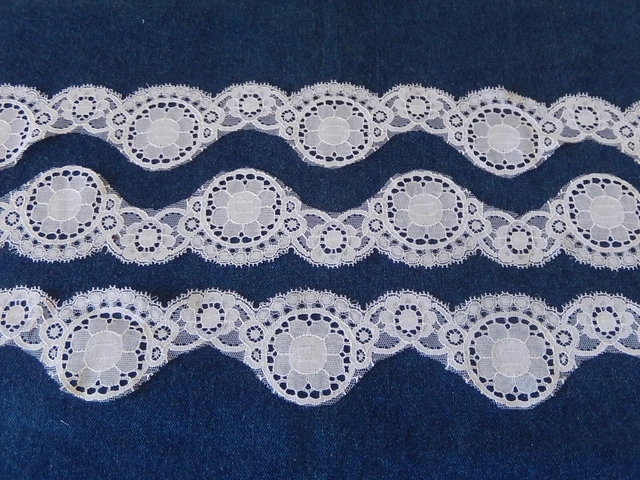 DENTELLE DE CALAIS ANCIENNE : 2,60 m + 1,40 m