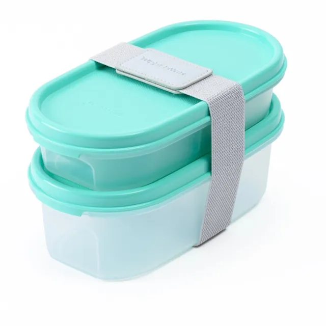 Brand New Tupperware Modular Mates Oval Set Mint Icecream With Band