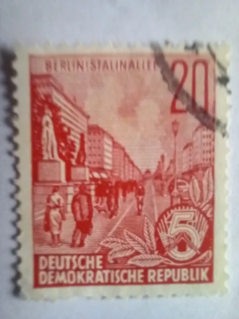 Deutsche Demokratische Republik, 20 Pfennig, 5, gest. 1953 Berlin Stalinhalle