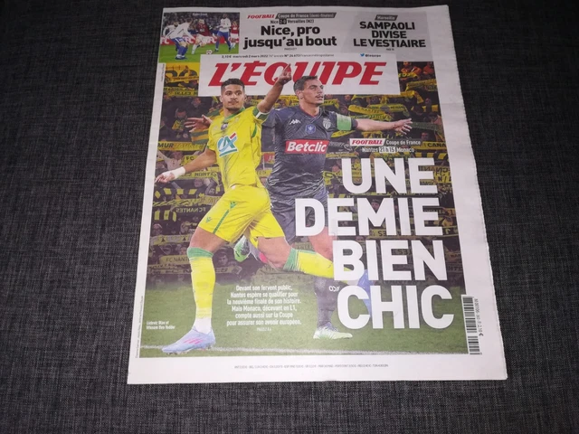 L'EQUIPE-04 JANVIER 2025-Foot:NICE/BEN YEDDER/LOPES/Tennis:PERRICARD