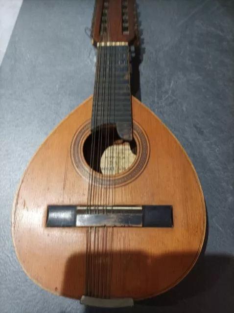Bandurria. Vintage Spanish 13 String Guitar. Manual Villar Granada. Needs Repair