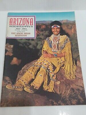 Vintage Arizona Highways Magazine July 1962 Apaches Excellent Condition