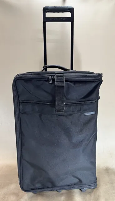 Briggs & Riley 26” Wheeled Upright Garment Suitcase Black Ballistic Nylon U86