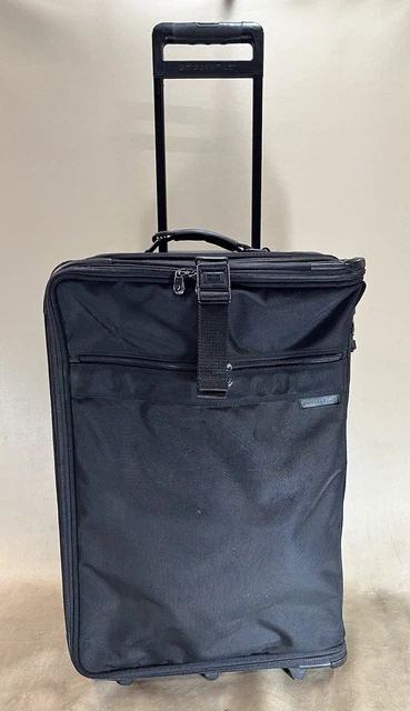 Briggs & Riley 26” Wheeled Upright Garment Suitcase Black Ballistic Nylon U86