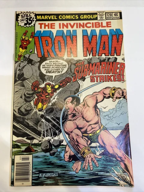THE INVINCIBLE IRON MAN - #120 The Sub-Mariner Strikes! Marvel Comics (1979)