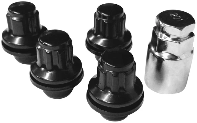 Set Serrature Ruote Cartman 4 Pezzi - Antifurto Cromato M12x1.5 Per Auto