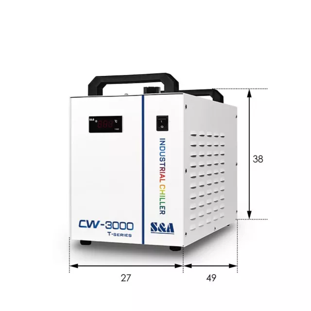 CW-3000TK Industrial Water Chiller 7 bar for 40W-80W CO2 Laser Engraving Machine