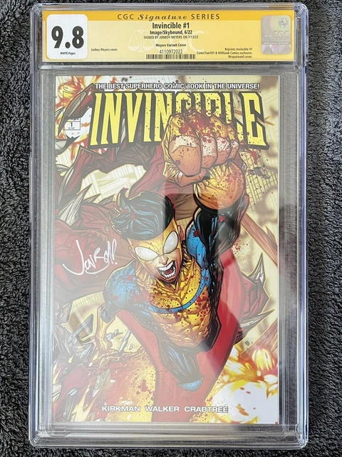 Invincible #1 Signed Johnboy Meyers Variant CGC SS 9.8 Ottley Kirkman Rare 🔑