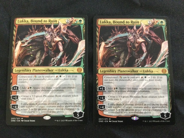 MTG Phyrexia: All Will Be One LUKKA, BOUND TO RUIN X2 NM (0035) Graded Power