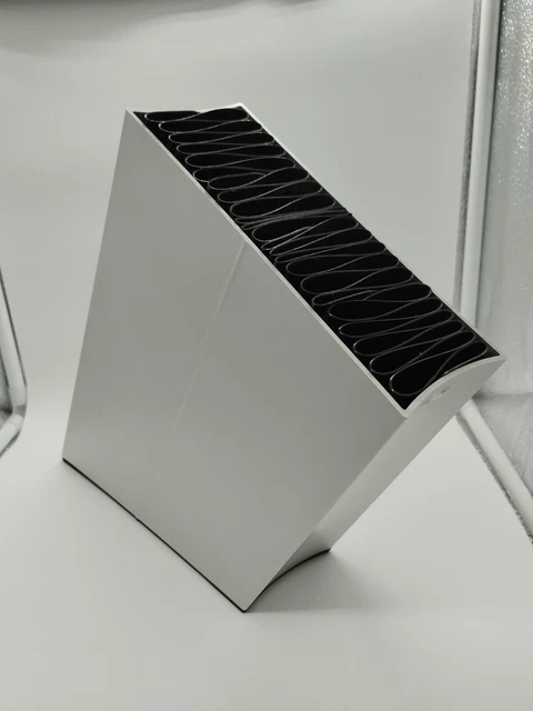 Bloque de cuchillo plata eva solo inclinado aluminio diseño escandinavo