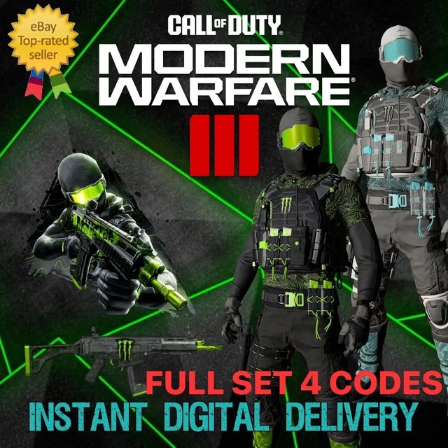 CALL OF DUTY Modern Warfare 3 Monster Energy ensemble complet de 4