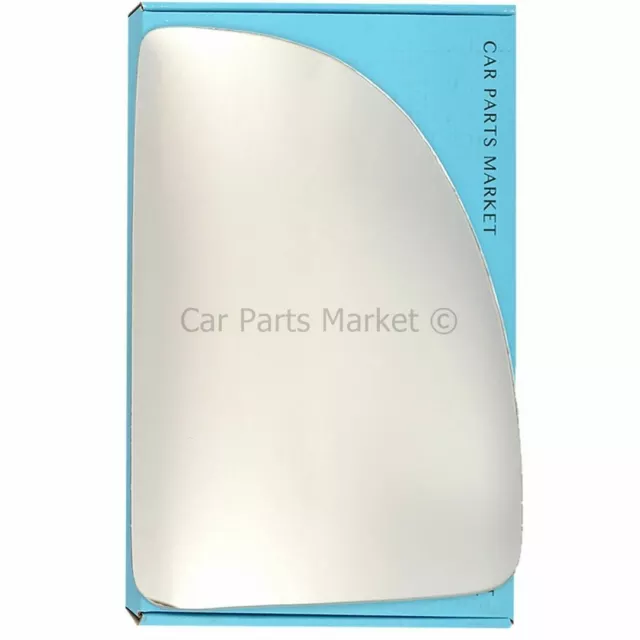 Right Driver side Flat Wing door mirror glass for Fiat Ducato 1999-2006 heated