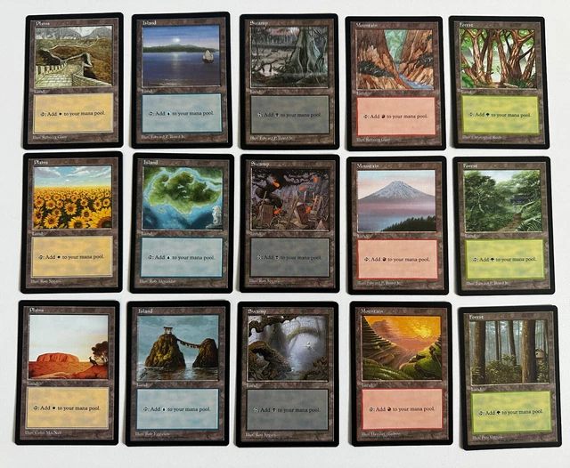 MTG - APAC lands set sealed 'clear' RARE pack of 5. Ultra