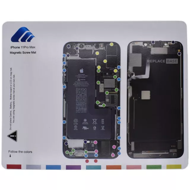 For iPhone 11 Pro Max Magnetic Easy Manage Project Mat Screw Management Diagram