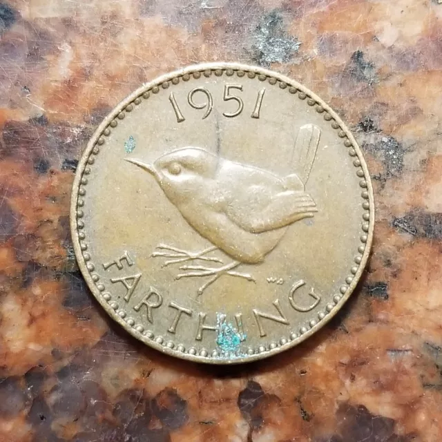 1951 Great Britain Farthing Coin - #B1942