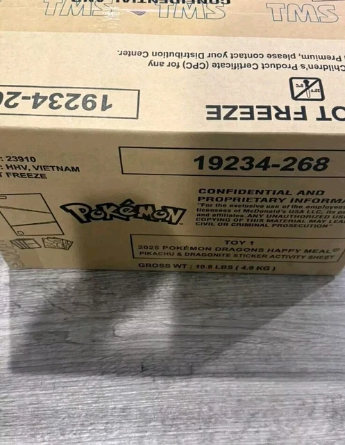 2025 MCDONALD'S POKEMON Dragons Cards Entire Case 150 Pack Brand New