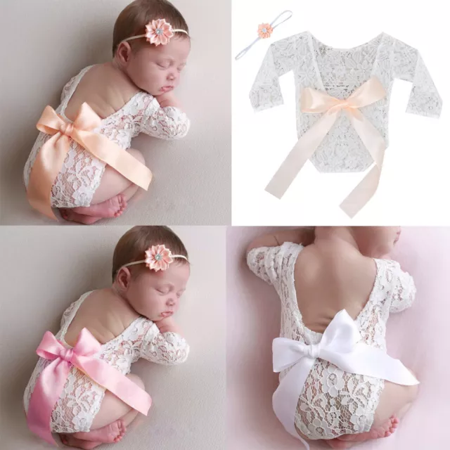 Clothes Outfits Newborn Infant Baby Girls Floral Lace Romper Bodysuit Jumpsuit