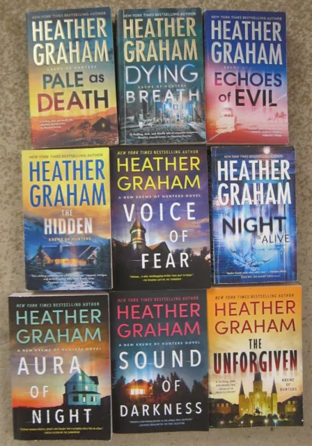 Heather Graham book lot- 9  Krewe of Hunters novels- The Hidden, The Unforgiven,