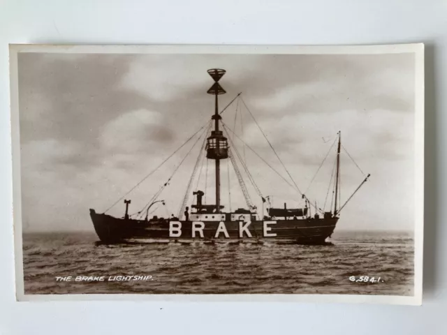 Postcard of photograph of  'The Brake Lightship' Valentine card