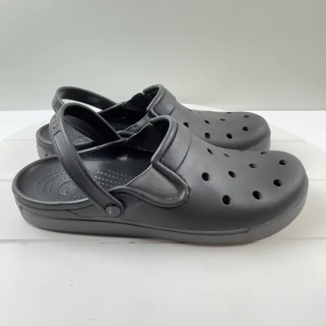 Crocs Citilane Mens SZ 11 Unisex Black Casual Comfort Clogs Sandals Shoes 201831