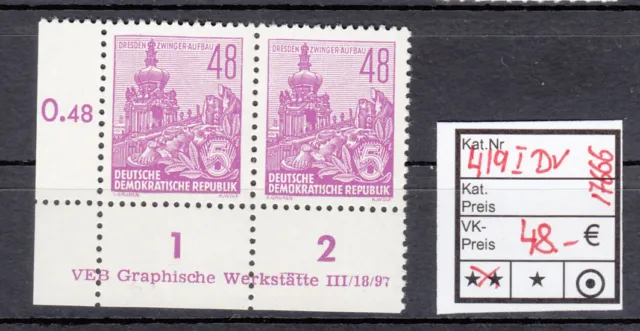 DDR 1953, Mich.-Nr.: 419 XI ** DV