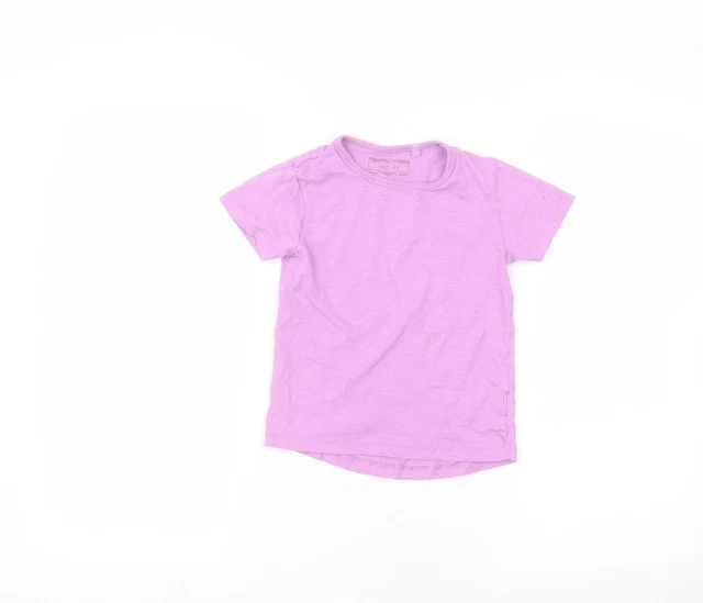 T-shirt base cotone rosa NEXT per bambina taglia 3-4 anni collo rotondo