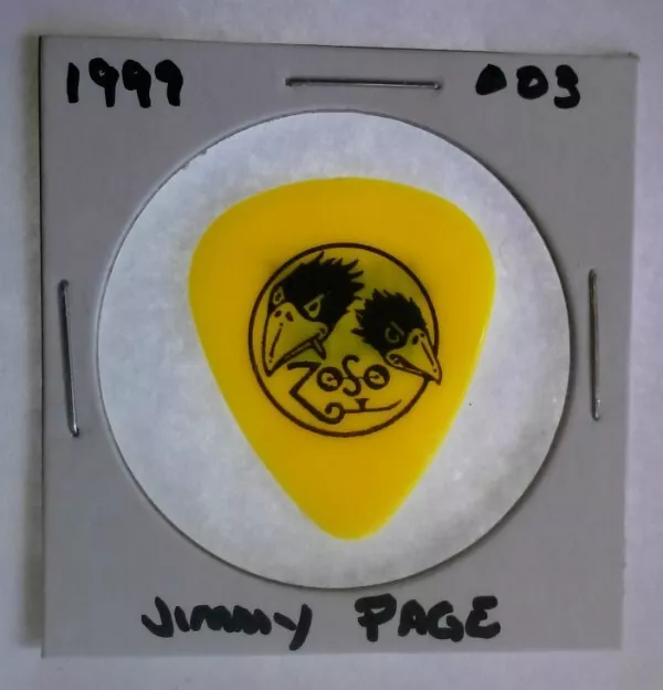 JIMMY PAGE BLACK CROWES GUITAR PICK Led Zeppelin RARE Zoso 003 2