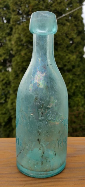 Dug, 1861 Dated; MOORE & DAY, NEWYORK BLOB TOP SODA