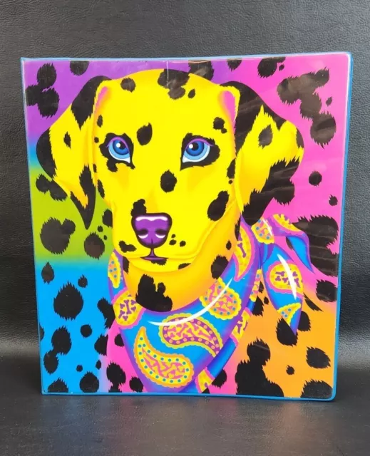 LISA FRANK Yellow Dalmatian Paisley Bandana 3 Ring Notebook VTG Stuart Hall USA LISA FRANK Yellow Dalmatian Paisley Bandana 3 Ring Notebook VTG Stuart Hall USA