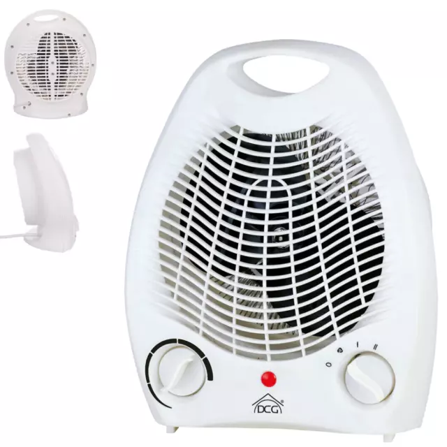 Radiateur Soufflant Bain Électrique Poêle 2000 W Caldobagno Convecteur Blanc