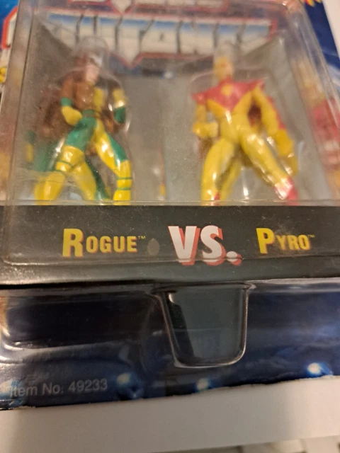 1994 Toy Biz Marvel XMEN Steel Mutants Rogue vs Pyro Action Figures 3