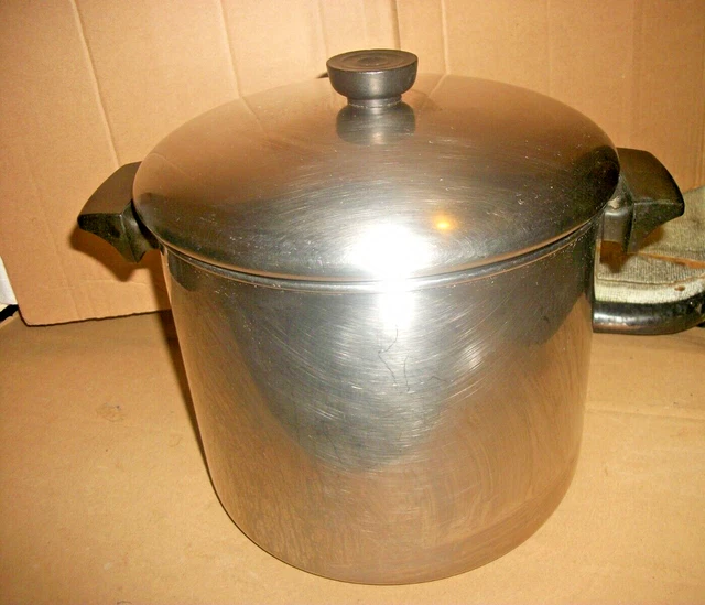 VINTAGE REVERE WARE 8 Quart All Stainless Steel Stock Pot/Dutch Oven