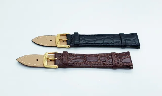 New 18mm Genuine Leather Replacement Strap with Buckle Fit for Longines Watches