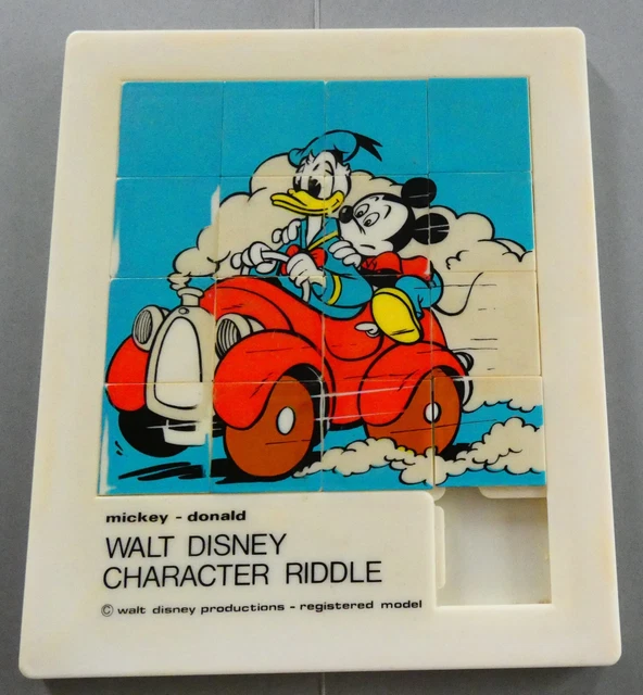 Jeu Taquin Pousse-pousse Calimero Riddle - Pagot 1977 - Grande Taille